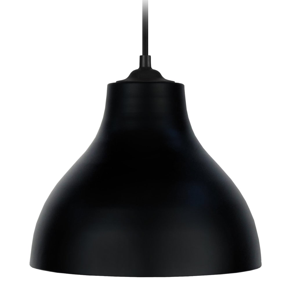 Lámpara de suspensión campana metal pantalla negro