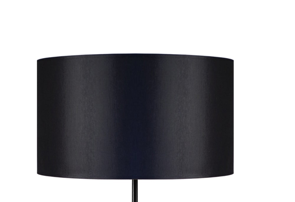 Lampadaire trepied bois noir abat-jour tissu noir — vue 4