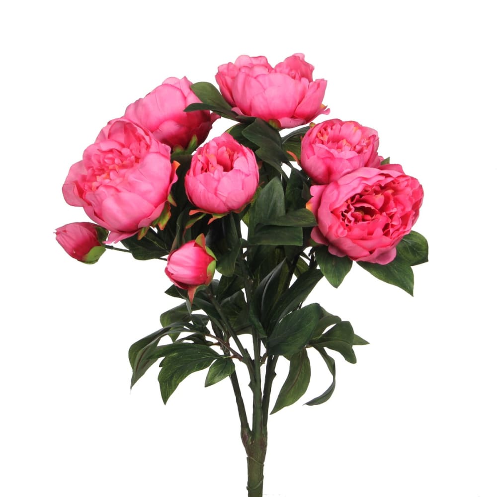 Fiore artificiale peony rosa scuro h55xb40xl40cm - Mica