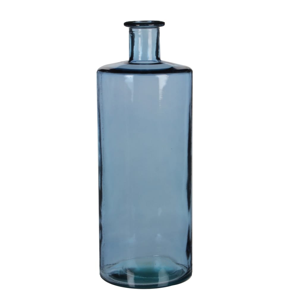 Bottiglia decorativa guan blu h40xb15xl15cm - Modello Classico chic - Blu - Vetro
