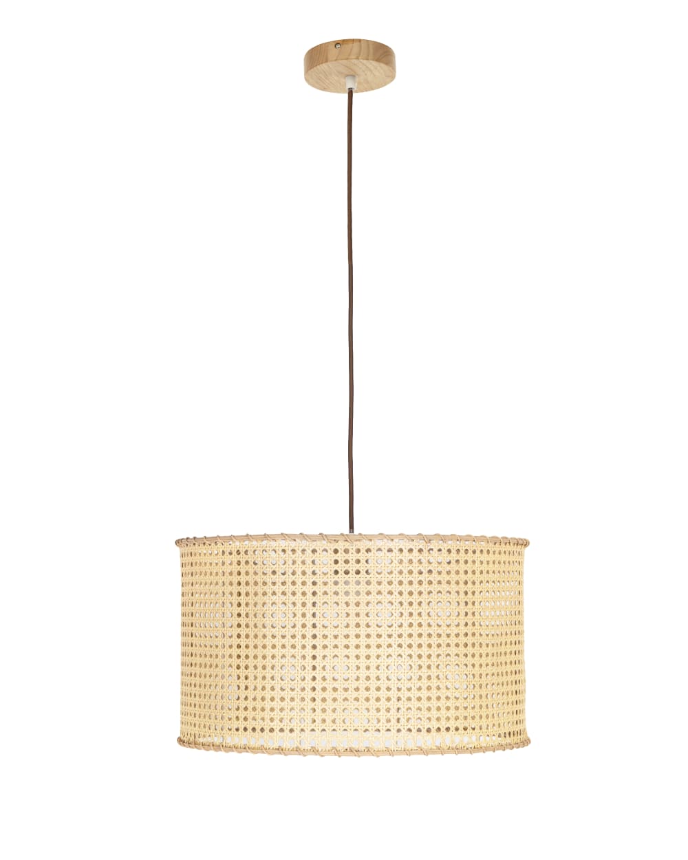 Lámpara de techo Olivia de mimbre natural E27 Ø45 cm