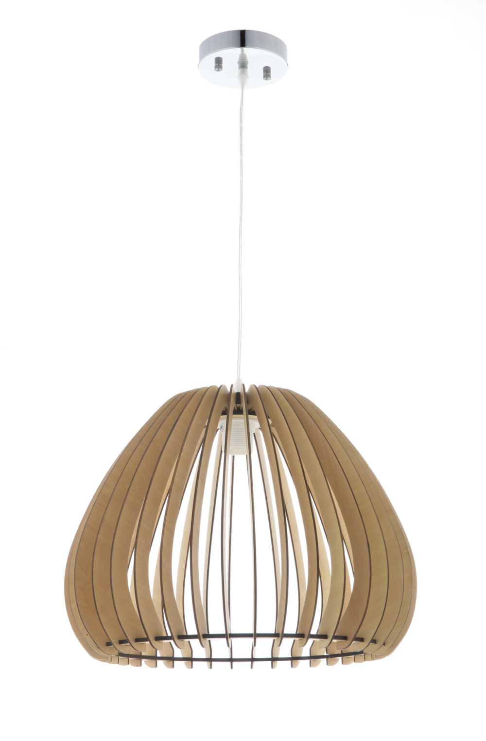 Lámpara techo láminas de madera natural beige