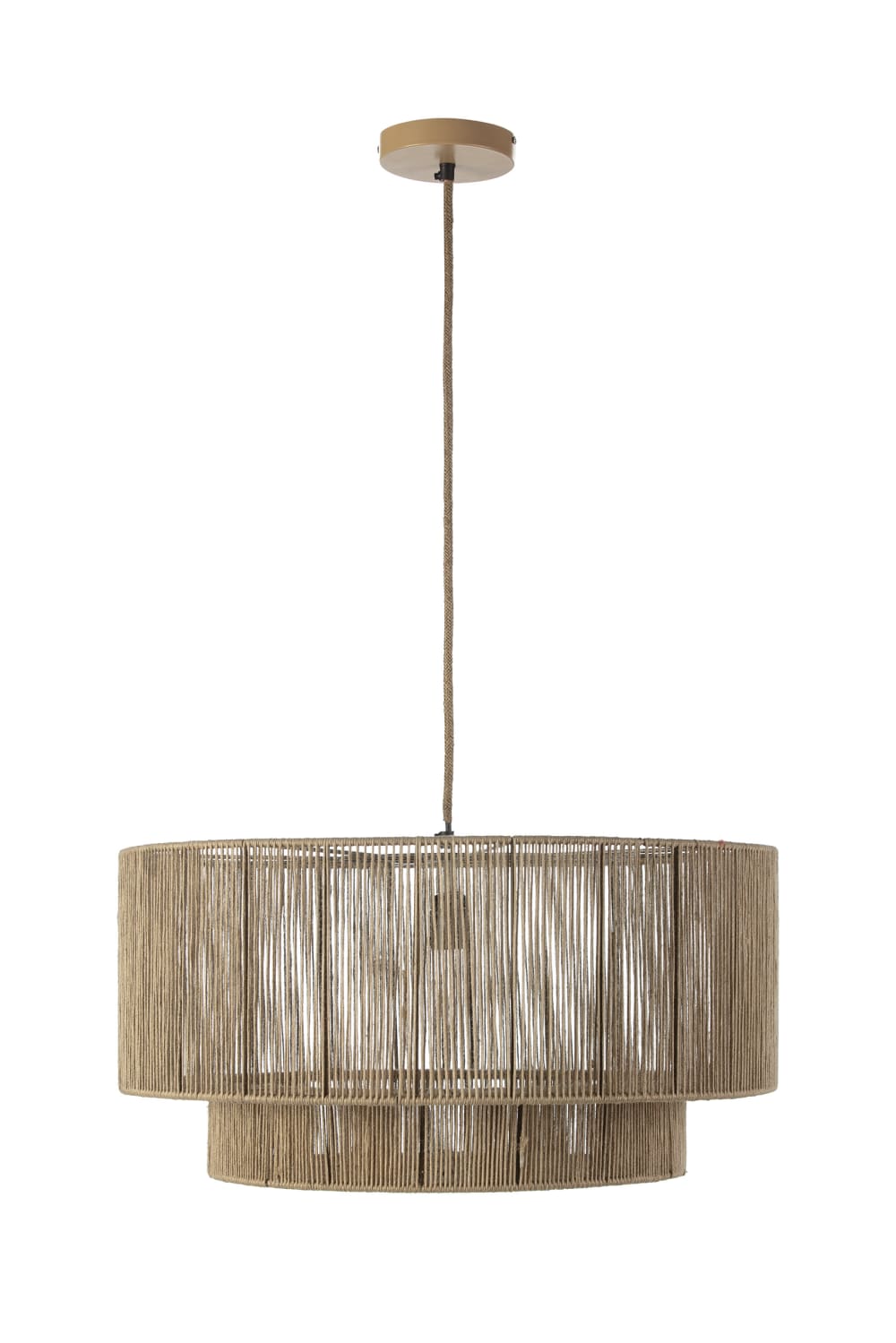 Lámpara de techo Boston de cuerda natural marrón Ø60 cm E27