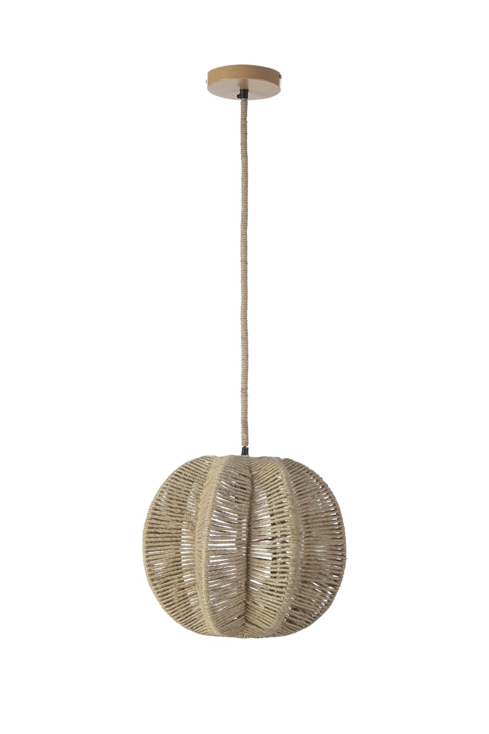 Lámpara colgante Dallas cuerda natural beige E27 Ø40 cm