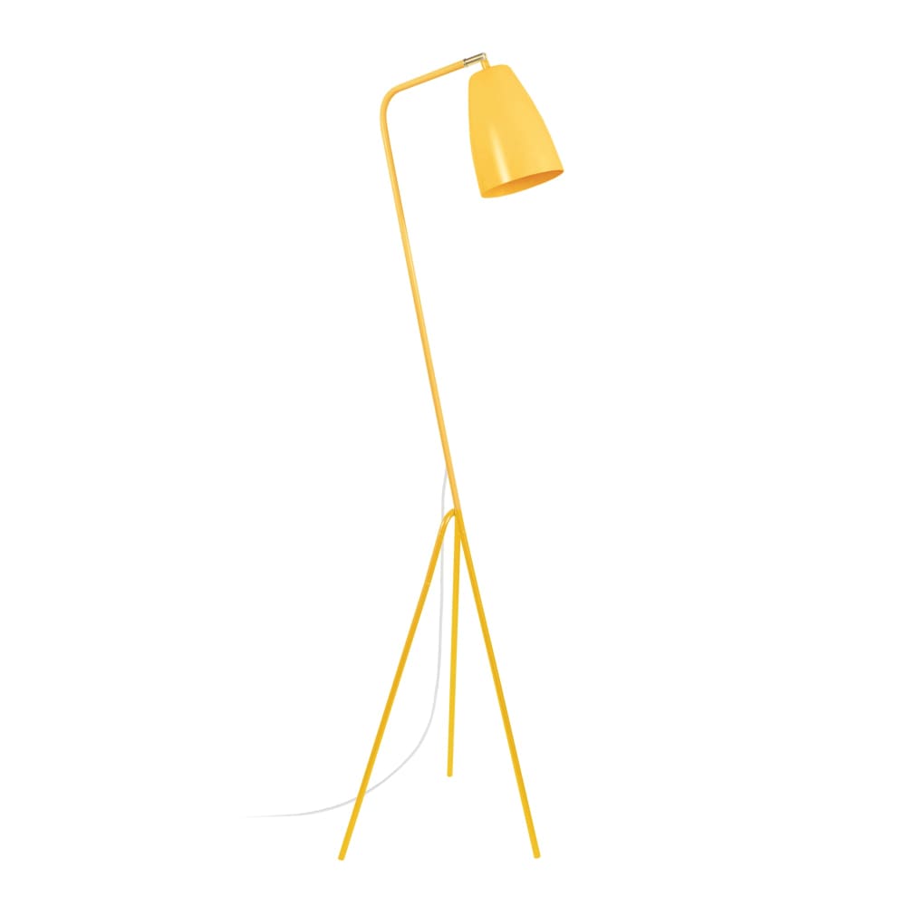 Lampadaire liseuse métal jaune abat-jour jaune