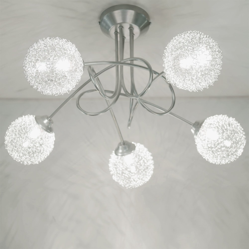 Lámpara de techo metal aluminio vidrio mate - Maisons du Monde
