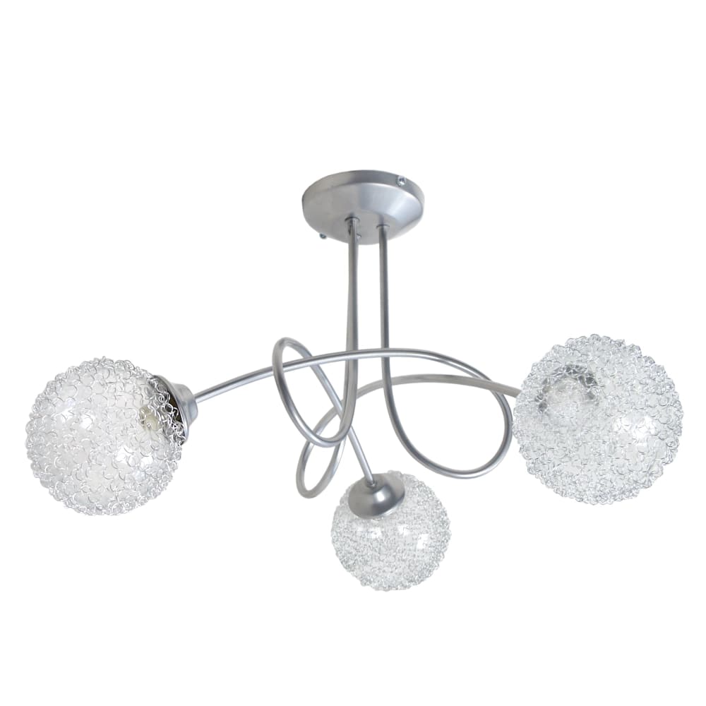 Lustre métal aluminium verre decoré