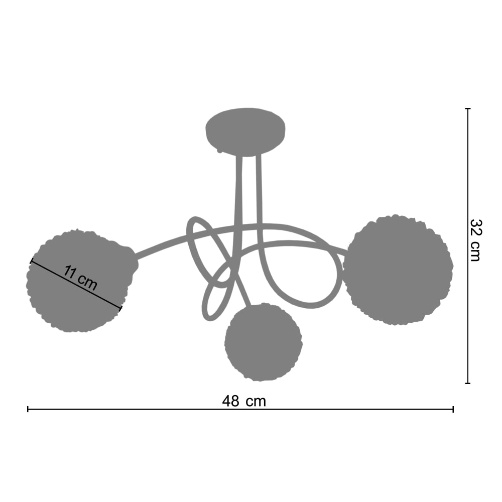 Lustre métal aluminium verre decoré — vue 4