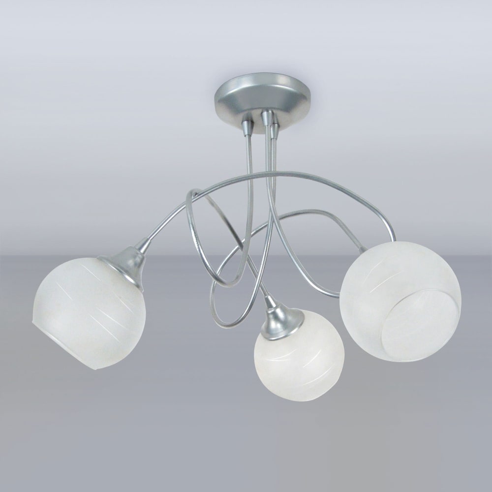 Lampara de techo metal aluminio vidrio decorado - Maisons du Monde
