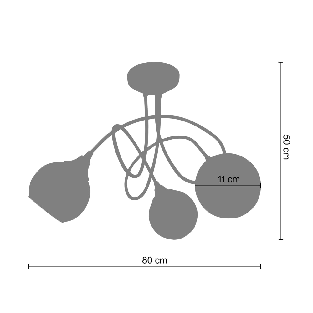 Lustre métal H32cm aluminium verre satiné — vue 4