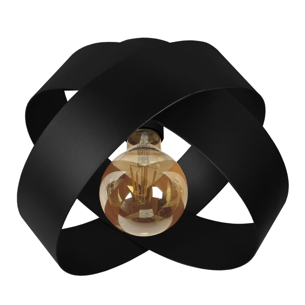 Plafonnier métal abat-jour noir