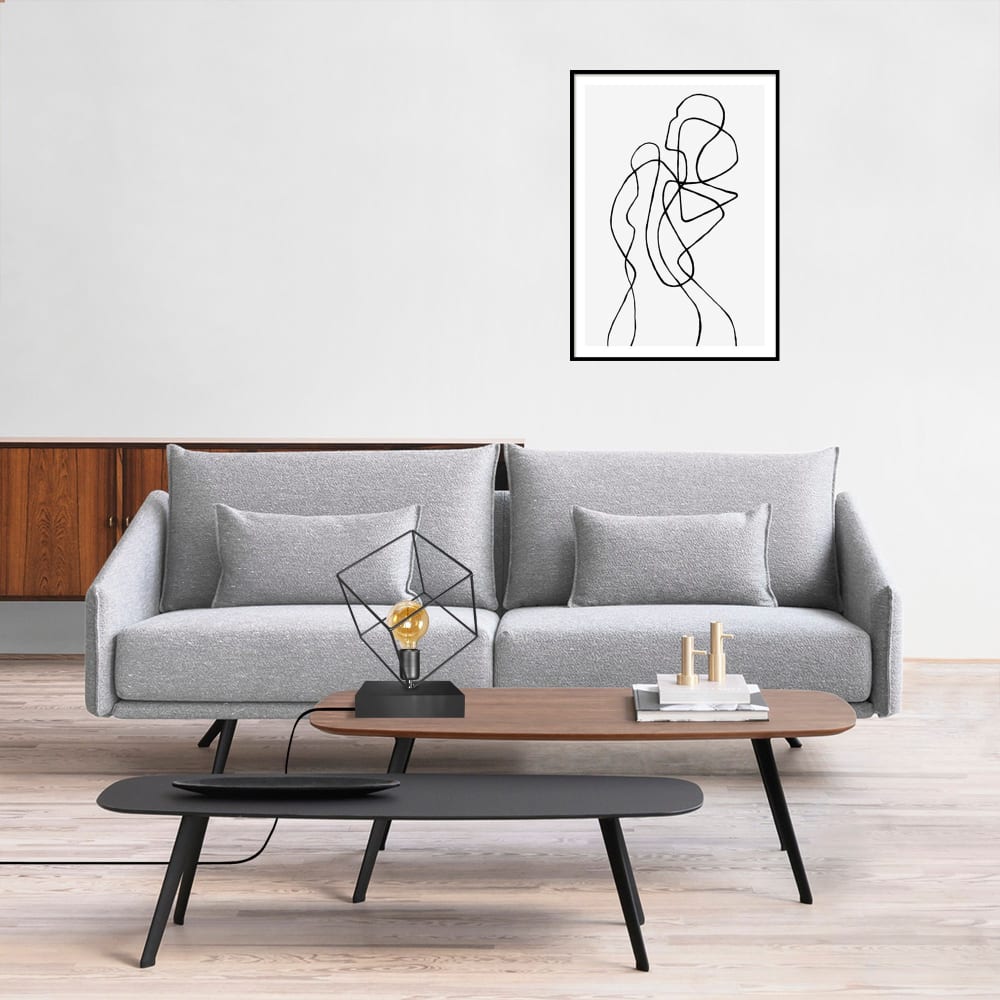 Lampe de table métal anthracite — vue 3