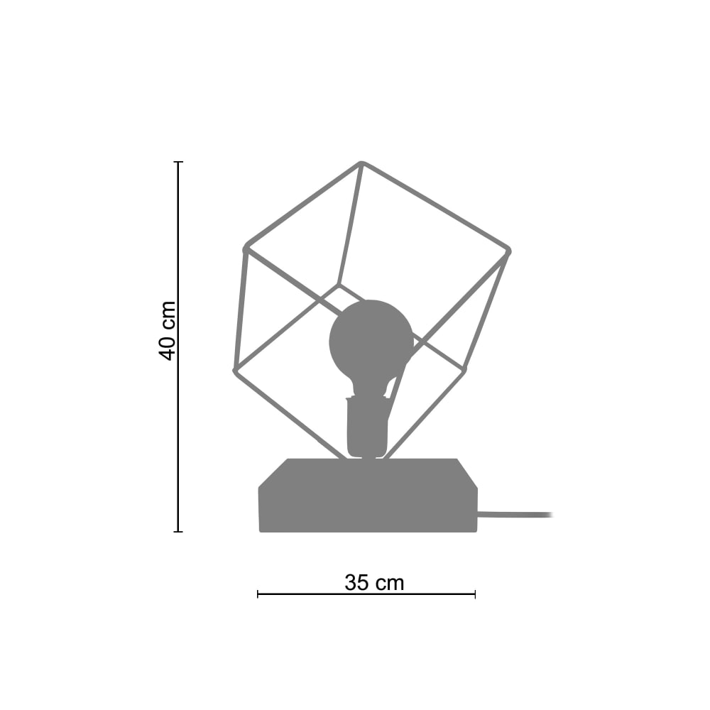 Lampe de table métal anthracite — vue 4