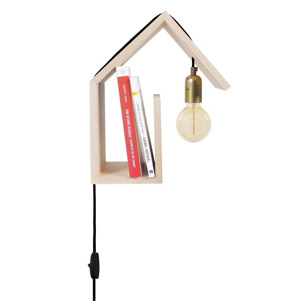 Applique maison bois naturel