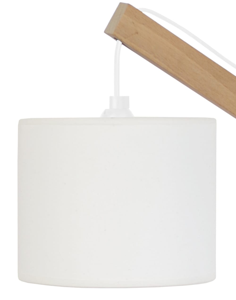 Lampe à poser bois naturel abat-jour écru — vue 4