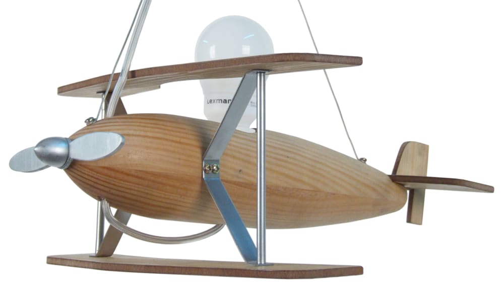 Suspension d'enfant aluminium et bois naturel (Tosel) - Image 3