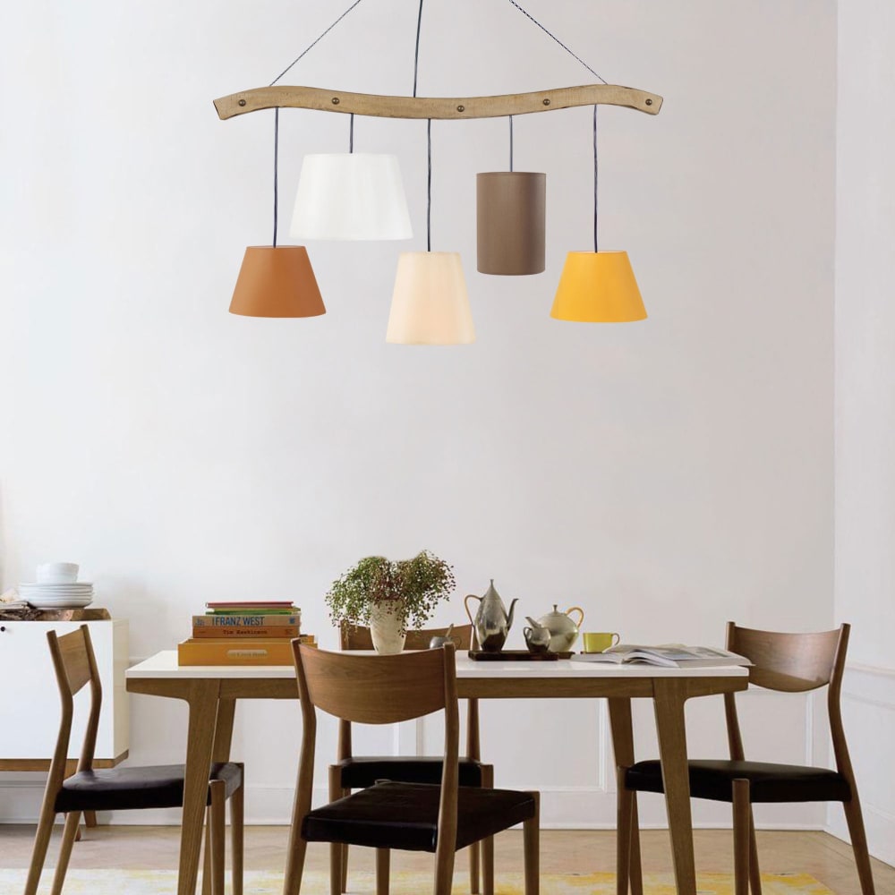 Lámpara de techo de madera natural - Maisons du Monde
