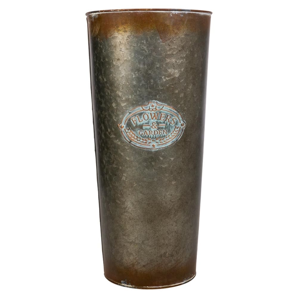 Jarrón de metal gris d23.5x50 b:18cm - Maisons du Monde