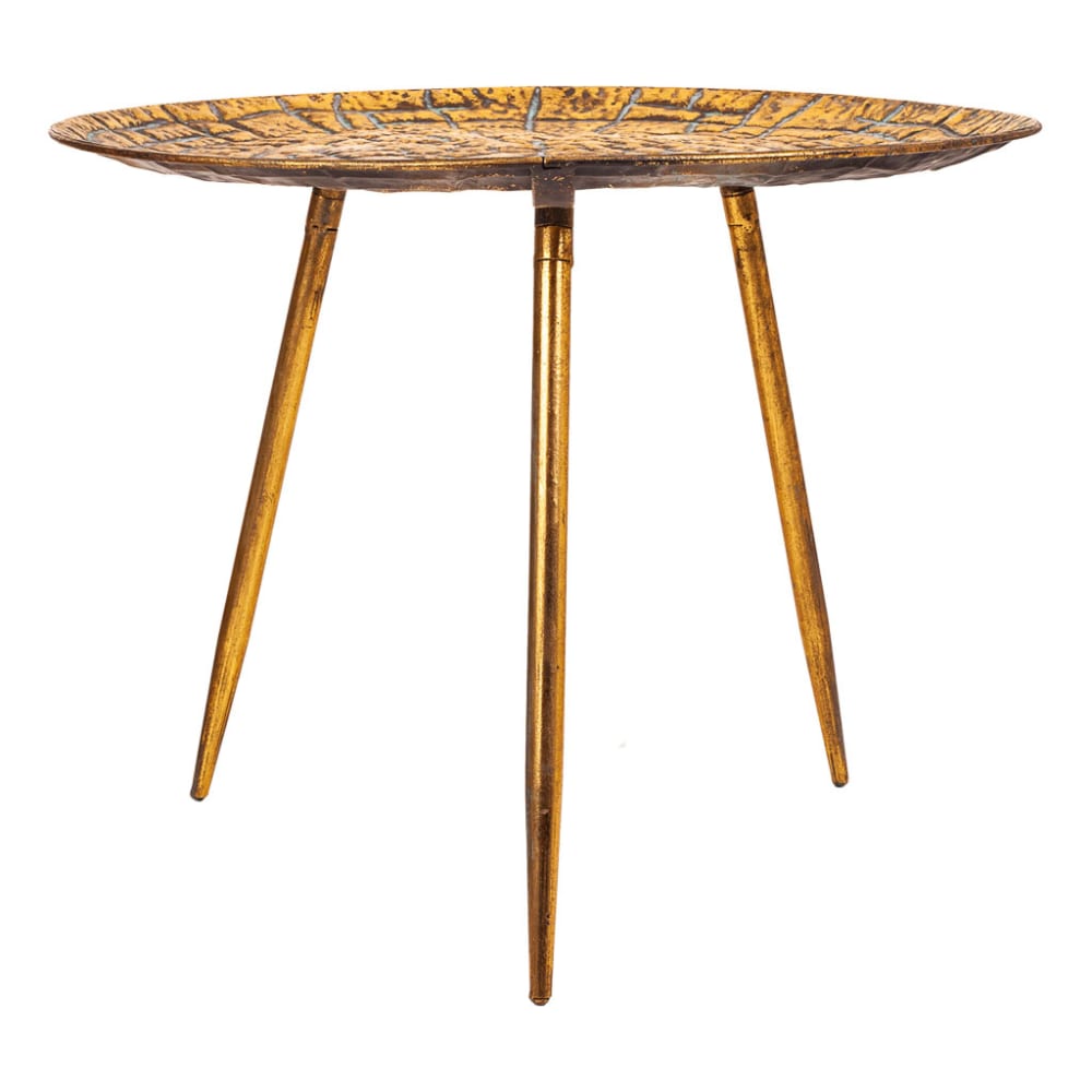 Mesa de centro de metal dorada 54.5x54.5x40 - Maisons du Monde