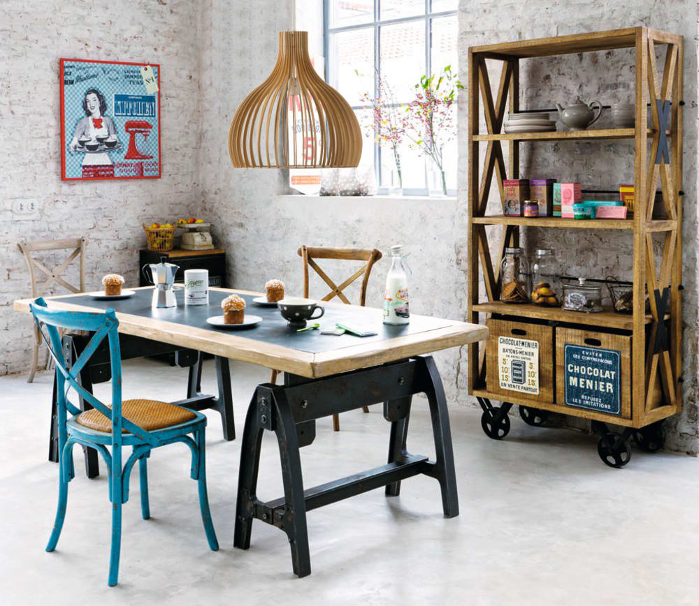 Lámpara de techo Cone de madera beige E27 Ø45 cm - Maisons du Monde
