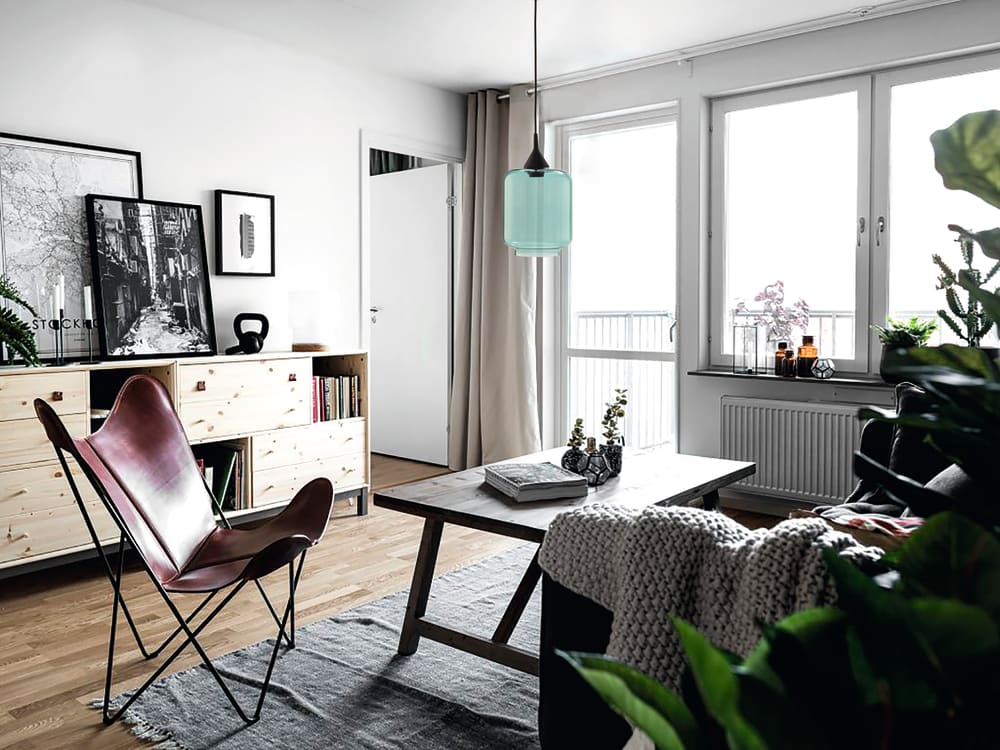 Lámpara colgante vidrio verde Boca E27 Ø18,5 cm - Maisons du Monde