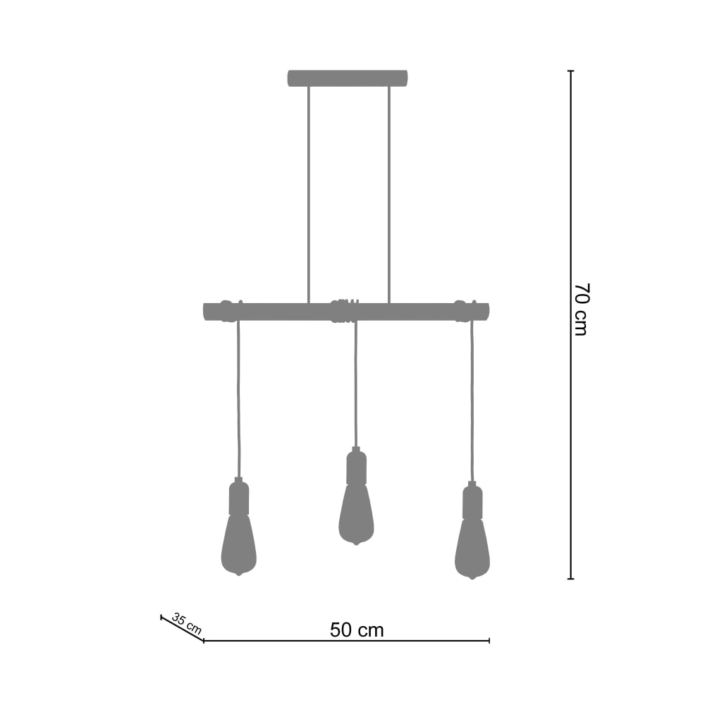 Lustre bois foncé — vue 4