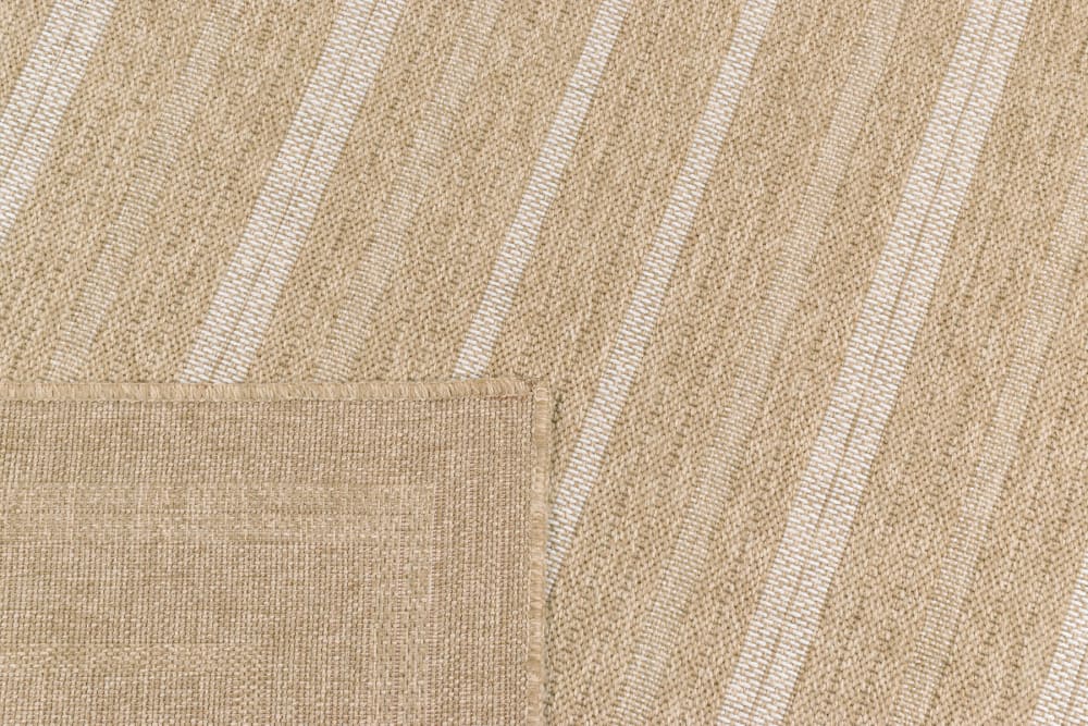 Tapis intérieur extérieur effet jute motif rectangulaire blanc 120x170 — vue 4