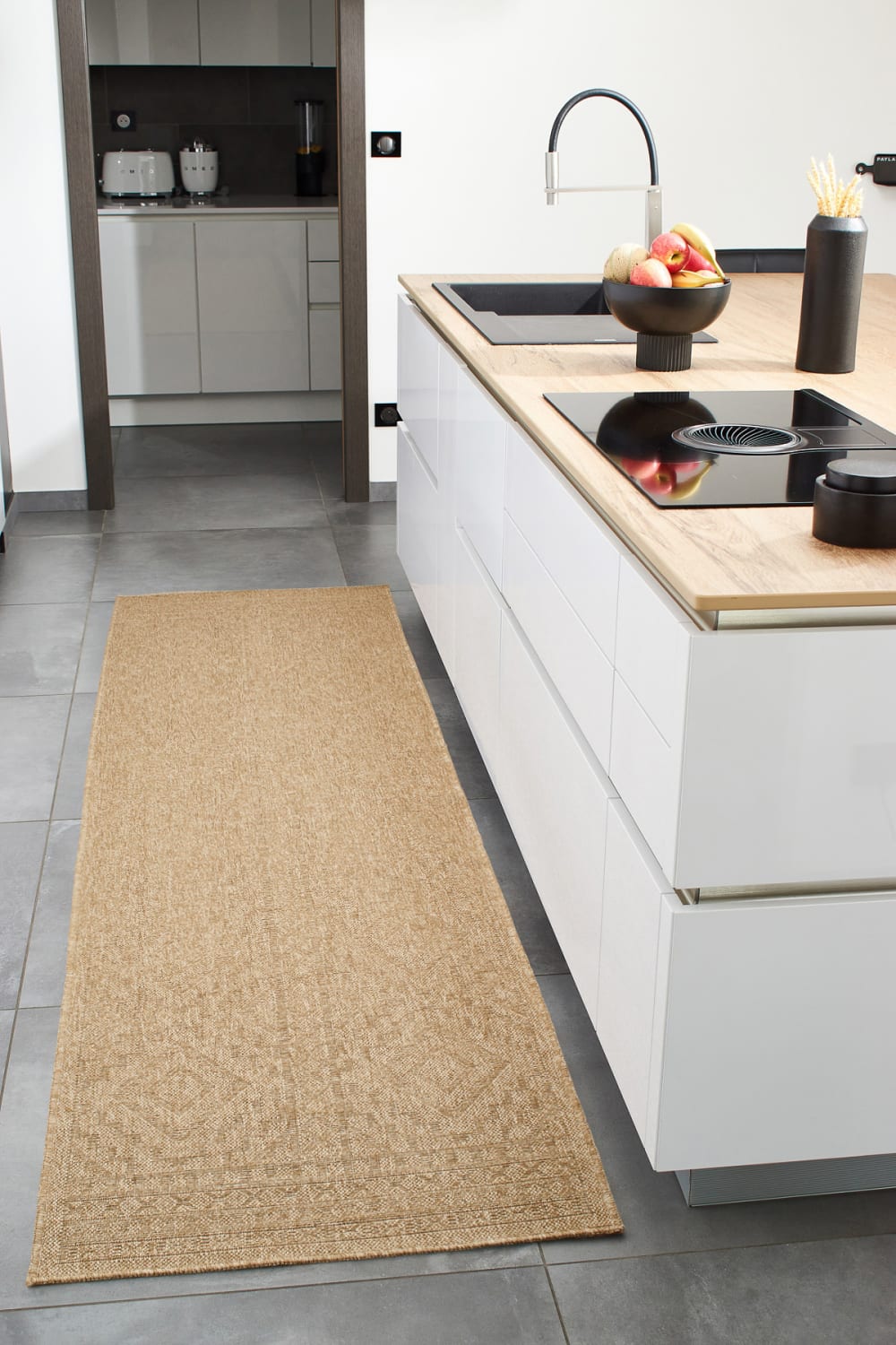 Tapis intérieur extérieur aspect jute effet sisal 60x180 — vue 3