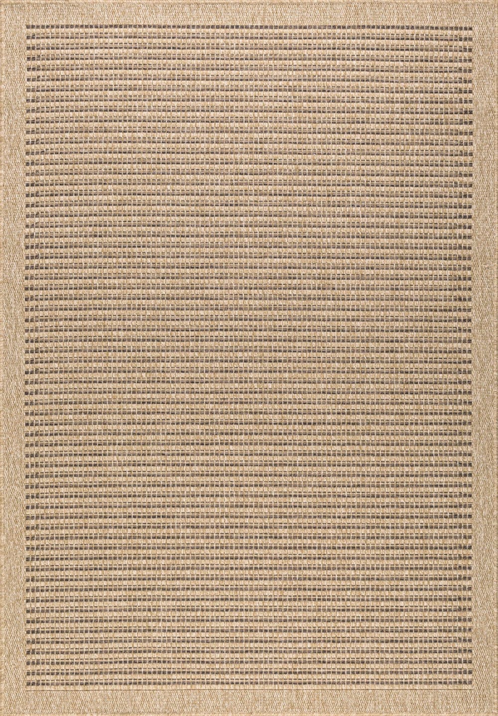 Alfombra de interior/exterior con aspecto de yute marrón 160x230