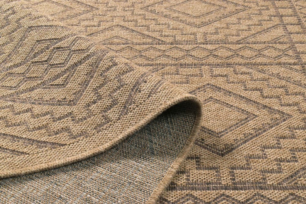Tapis intérieur et extérieur aspect jute motif géométrique 200x290 — vue 4