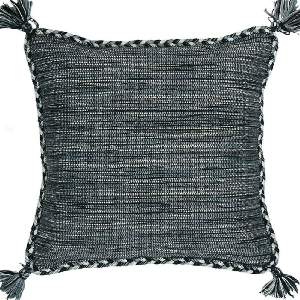 Coussin 100% coton tissé et tressé gris 45x45 — vue 3