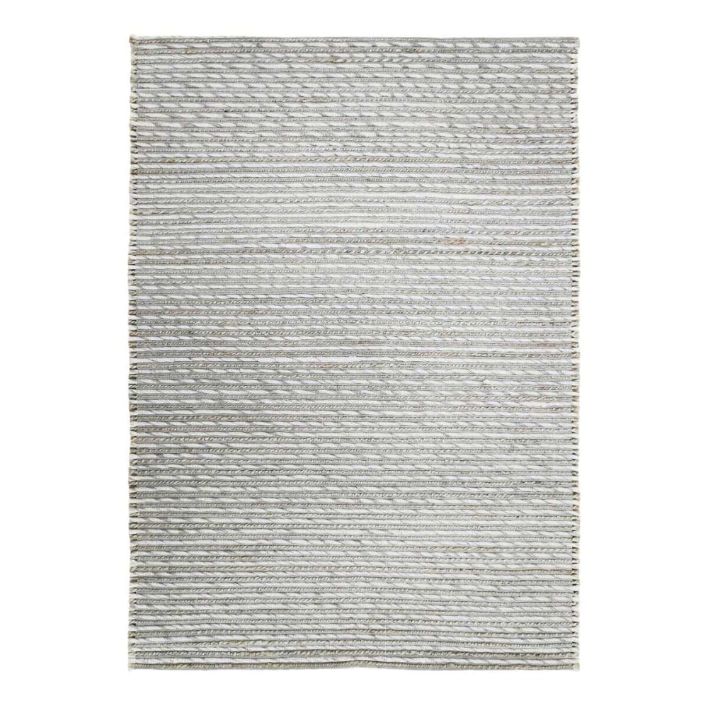 Tapis en laine, jute et coton tresse naturel 120x170 — vue 3