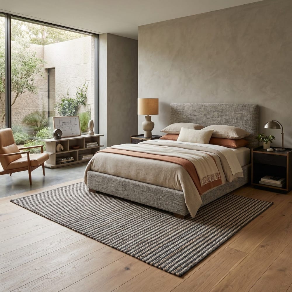 Tapis en laine, jute et coton tresse gris 120x170 — vue 4