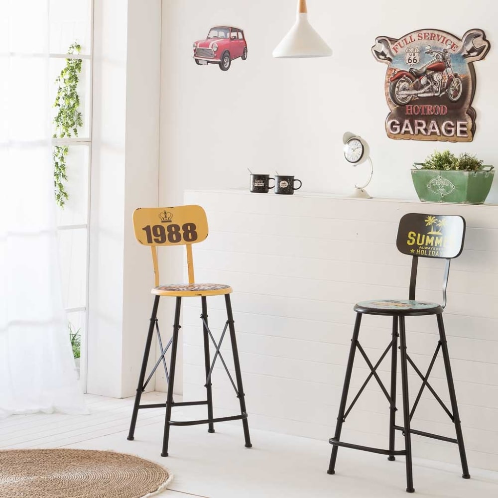 Placa decorativa de metal multicolor - Maisons du Monde