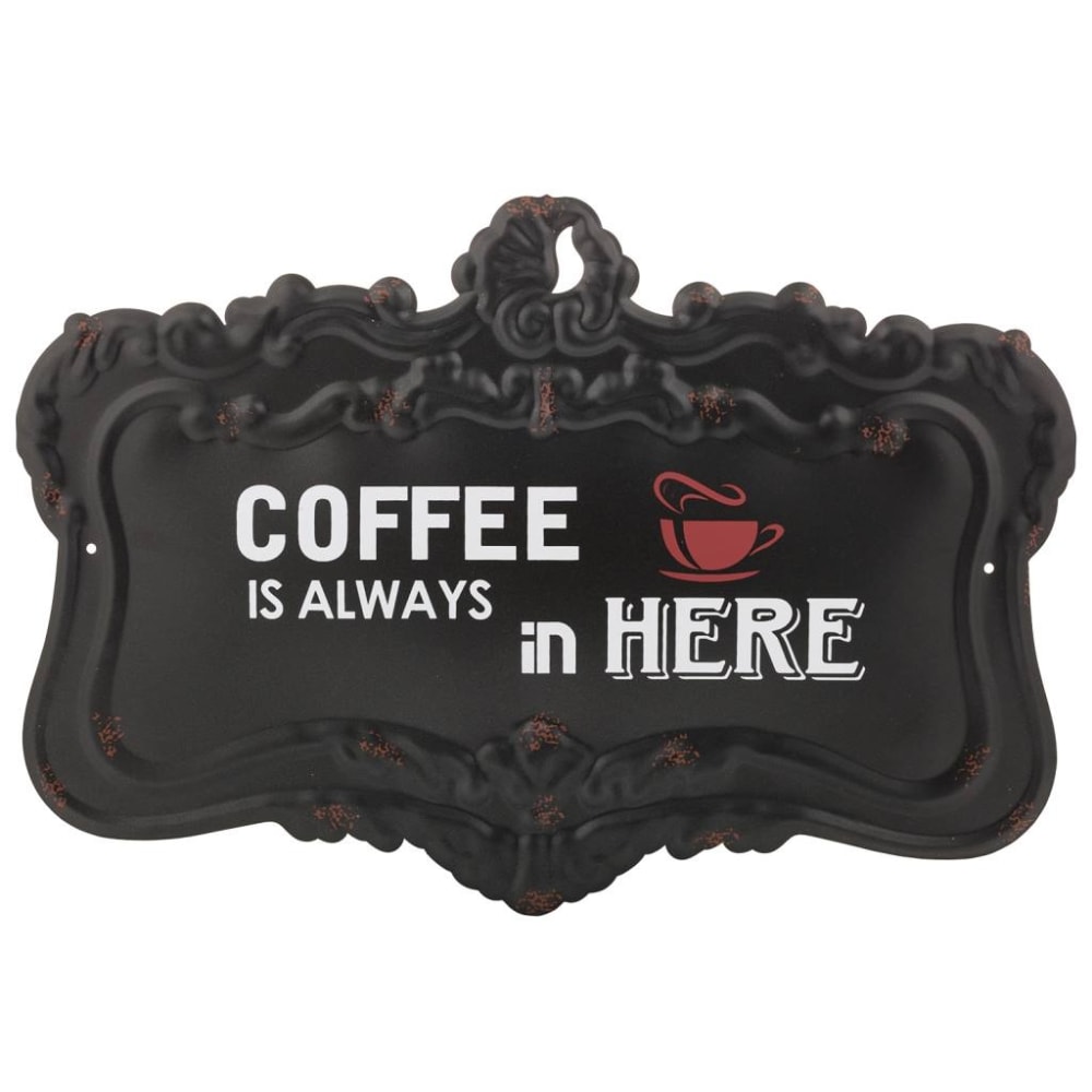 Placa de decoración de metal negro