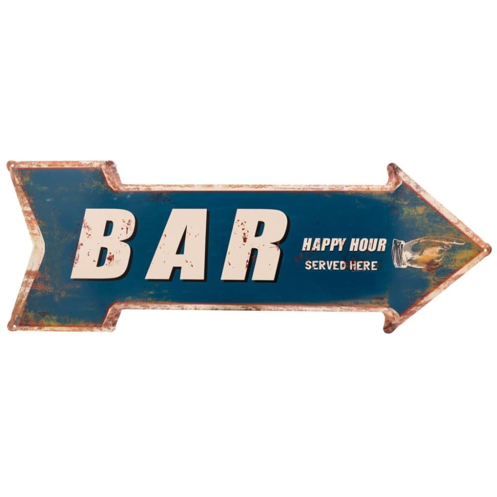 Placa de decoración de metal azul