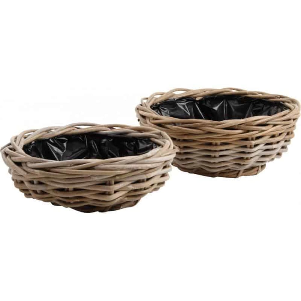 Jardinière ronde en poelet gris 30 cm - Maisons du Monde