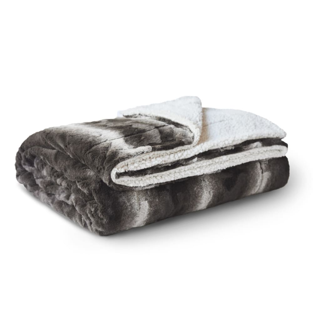 Plaid fausse fourrure marron 230x270cm - Maisons du Monde