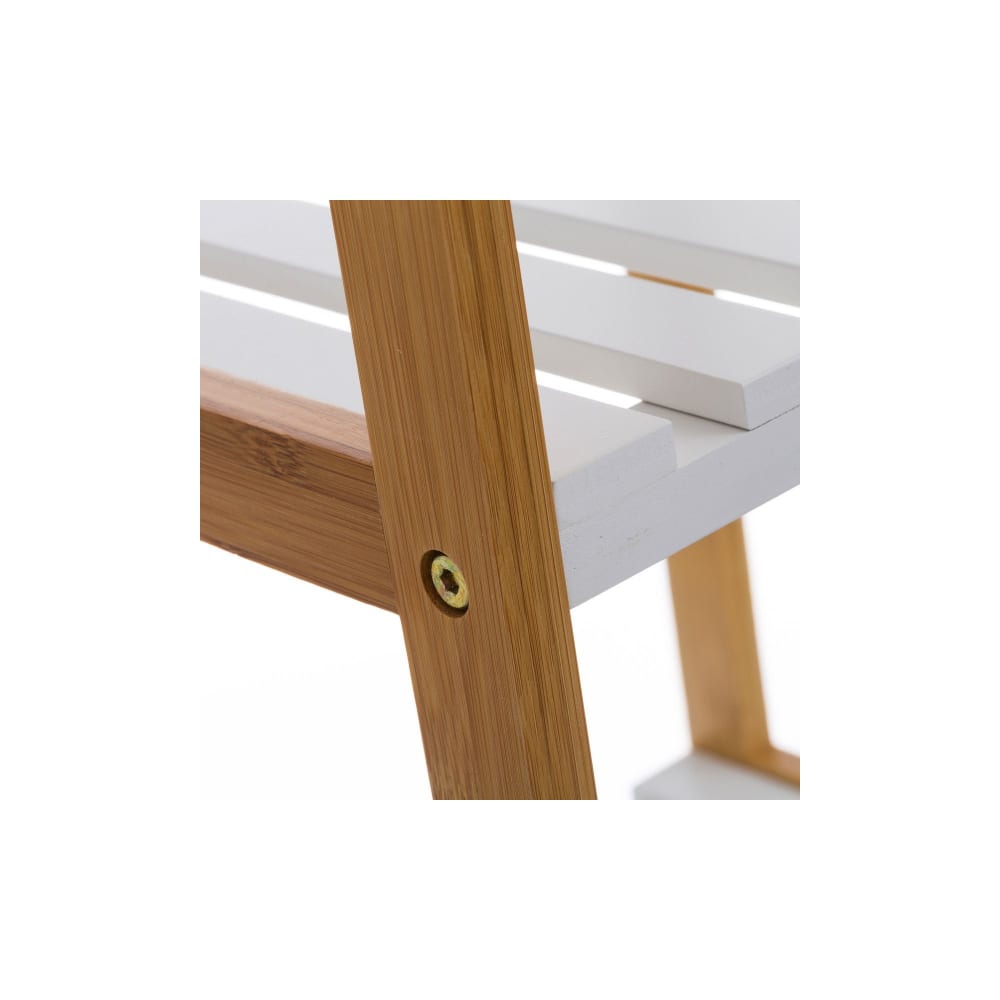 Étagère salle de bain bambou blanc 5 étages - 34x33x140cm - Maisons du Monde