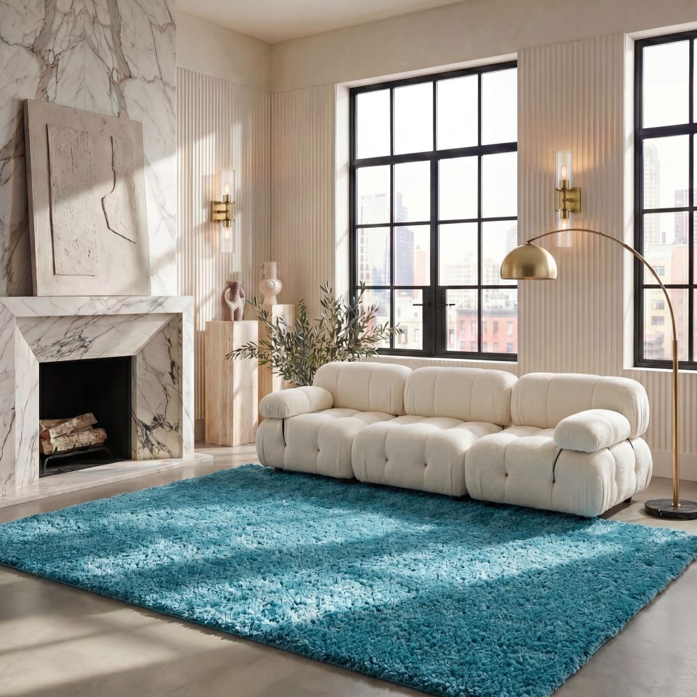 Tappeto in polipropilene blu, 160 x 229 cm - Safavieh