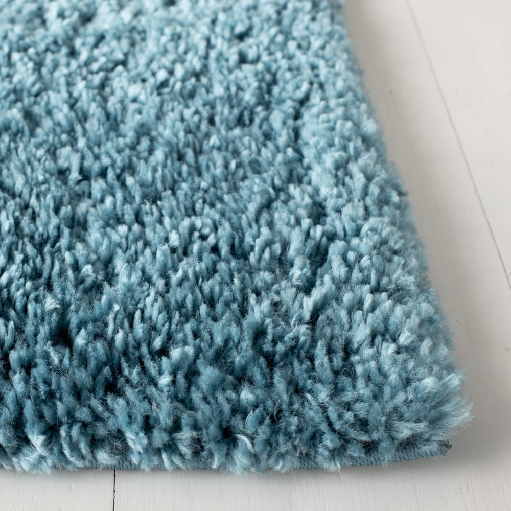 Tapis shag en polypropylène bleu, 160 x 229 cm — vue 4