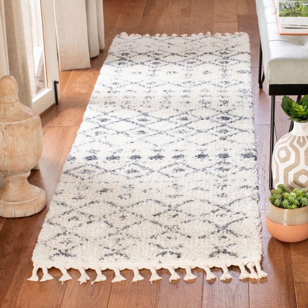 Tapis en polypropylène beige/gris, 66 x 244 cm — vue 3
