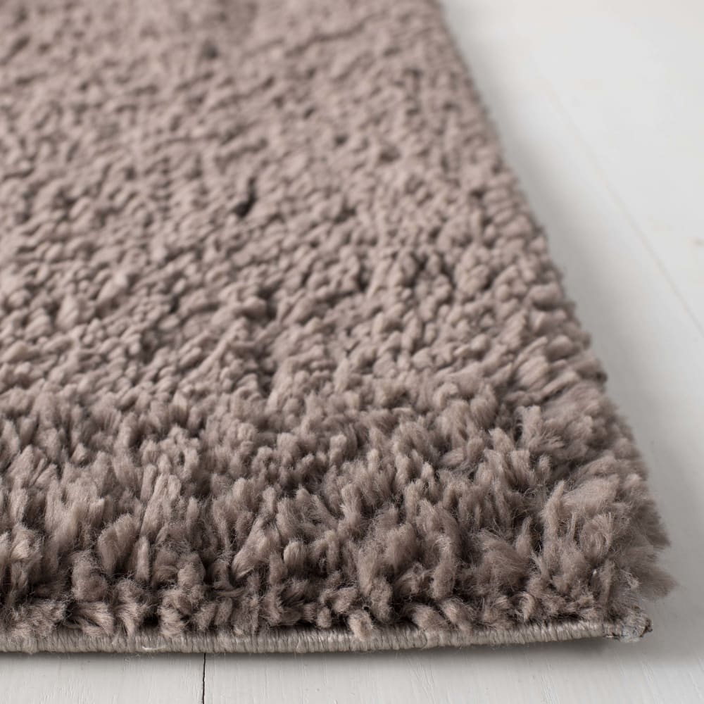 Tapis shag en polypropylène taupe, 122 x 183 cm — vue 4