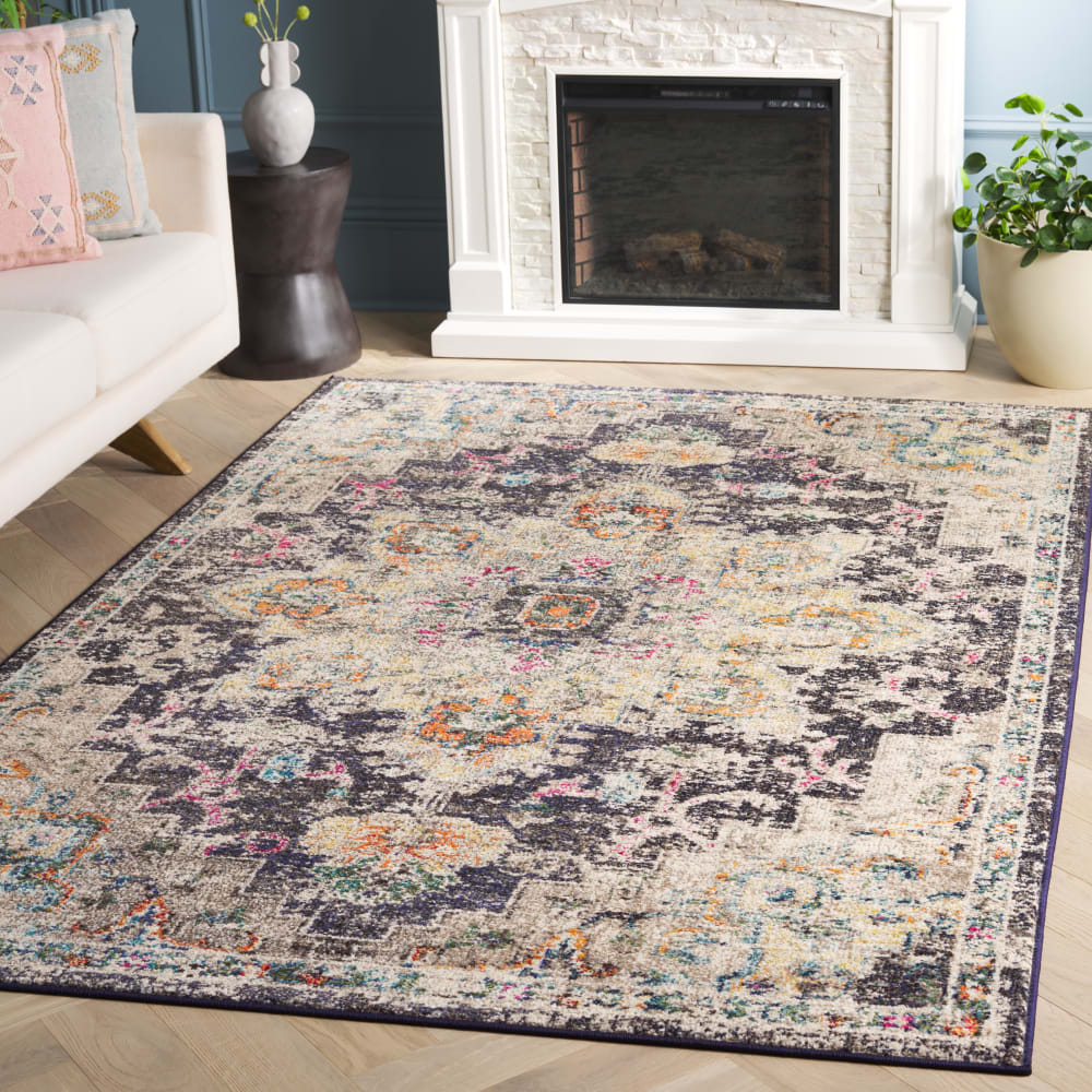Tapis de transition en polypropylène noir/or, 122 x 183 cm — vue 4