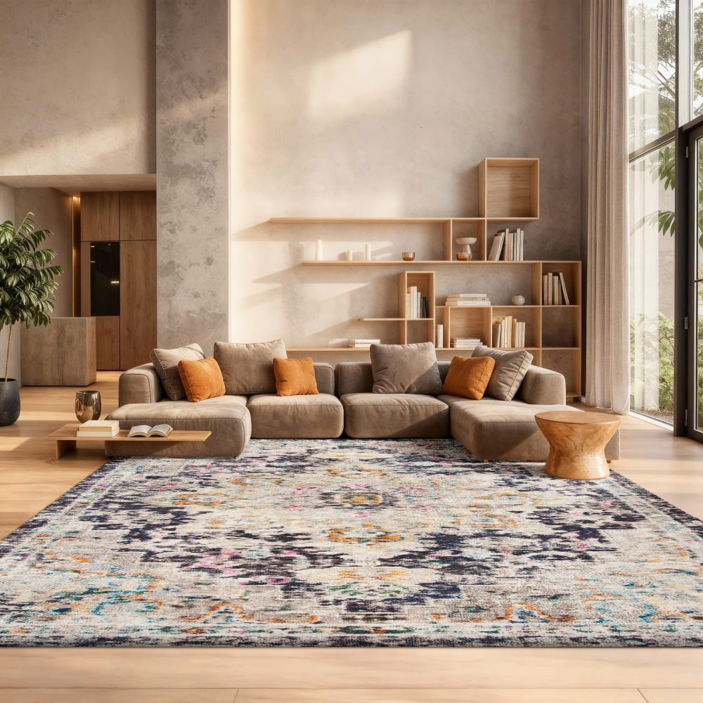 Tapis de transition en polypropylène noir/or, 183 x 274 cm — vue 4