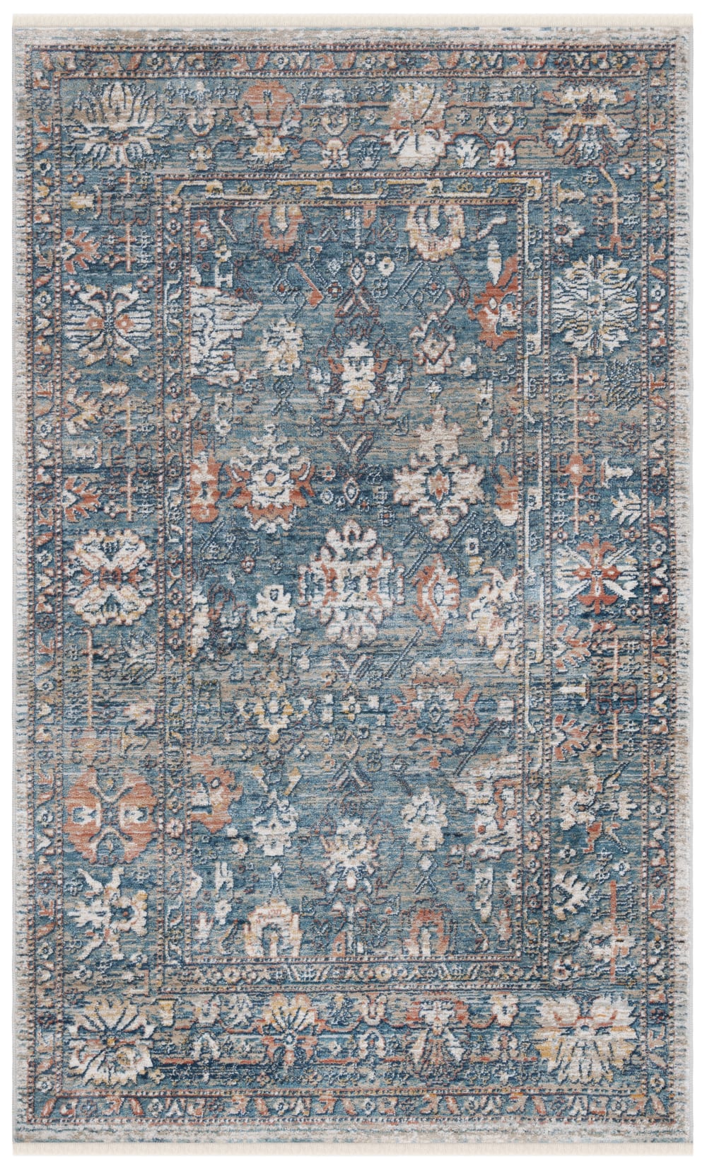 Tapis bleu 122 x 183 cm