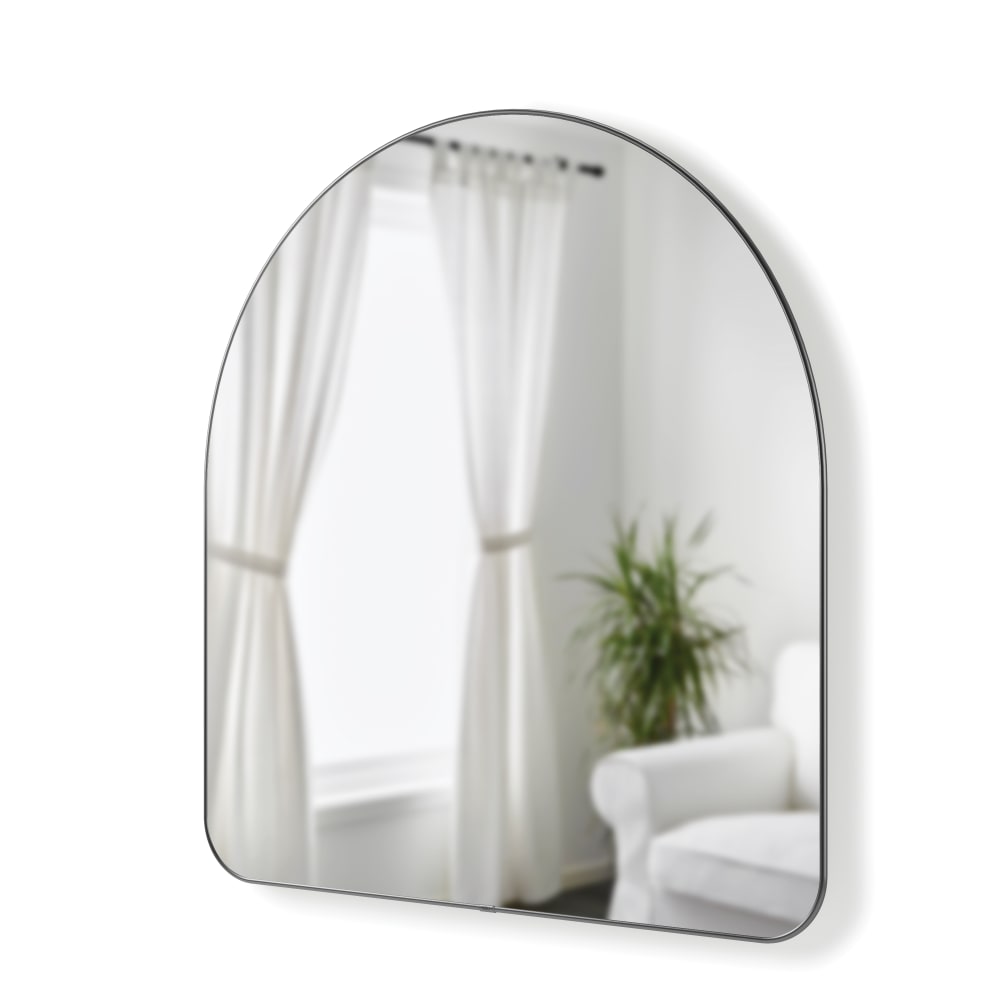 Umbra Gebogener Wandspiegel H 91cm Messing style modern Silber Glas