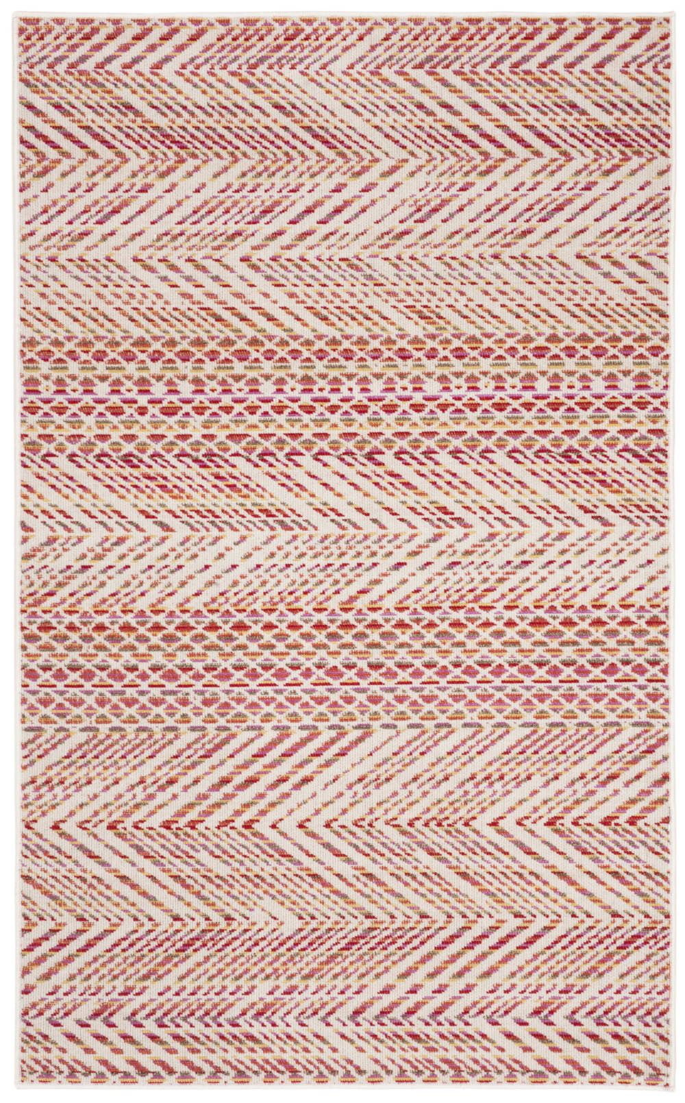 Safavieh Tapis en polypropylène rose/multicolore, 122 x 183 cm style contemporain - Pp - Polypropylène