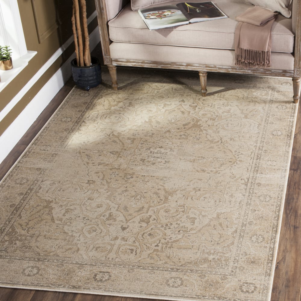 Safavieh Tapis traditionnel en viscose beige, 122 x 170 cm style vintage