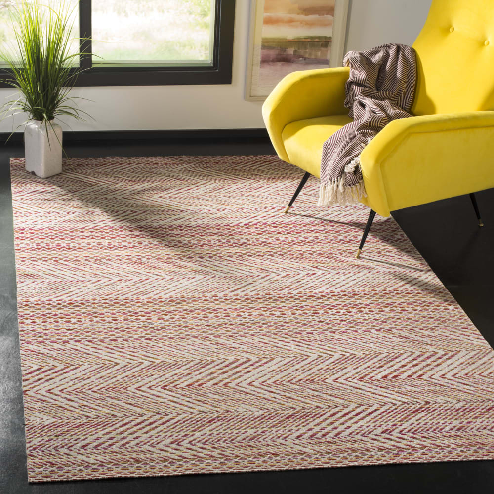 Safavieh Hell und modern Polypropylen-Teppich in Rosa/Mehrfarbig, 155 x 229 cm style modern Rosa Pp - Polypropylen
